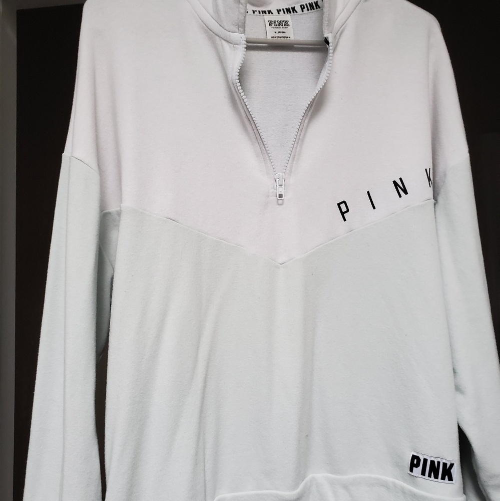 Pink quarter zip sweater